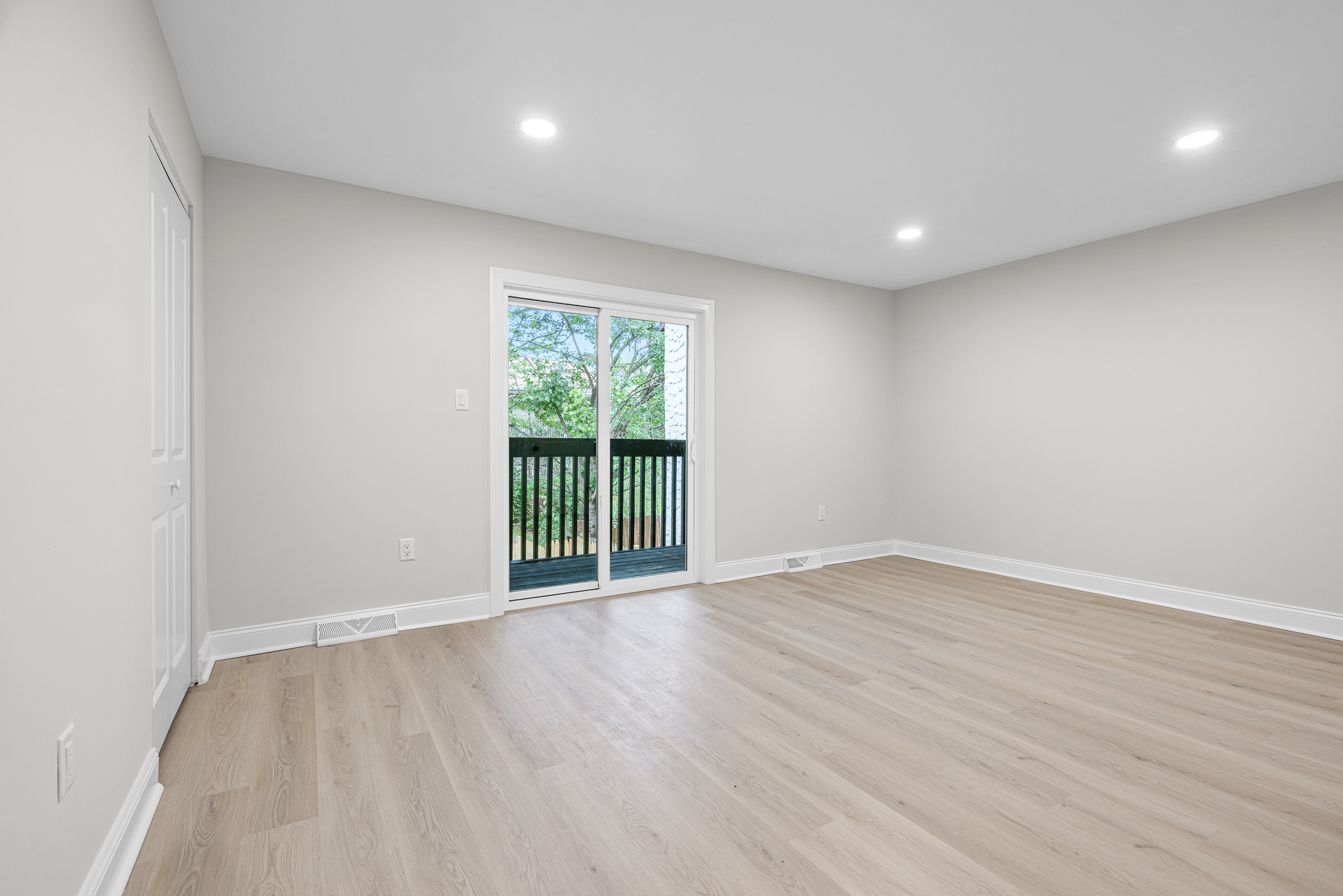 Renovated room with clean contemporary styling