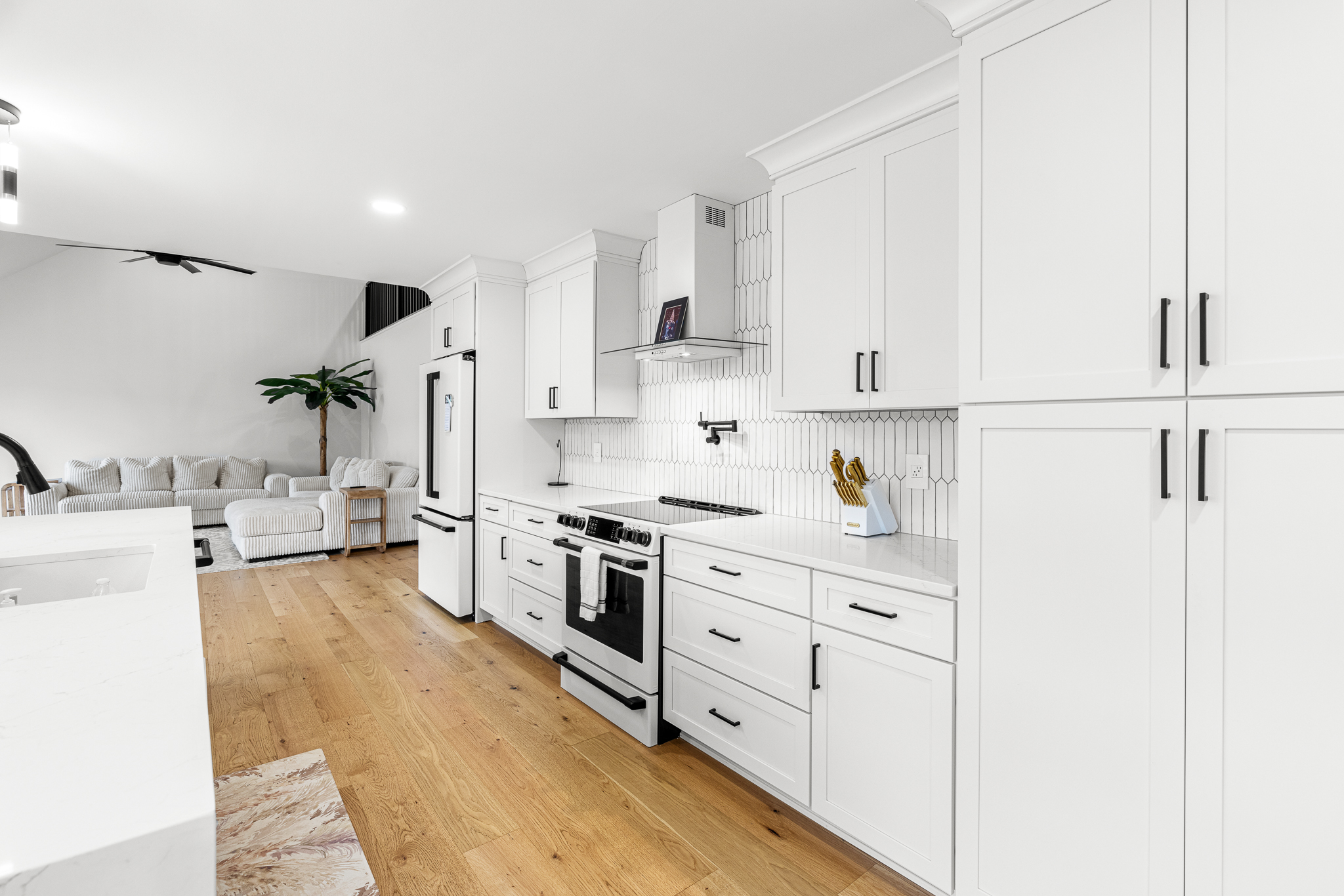 Finished renovation area featuring refined trim work