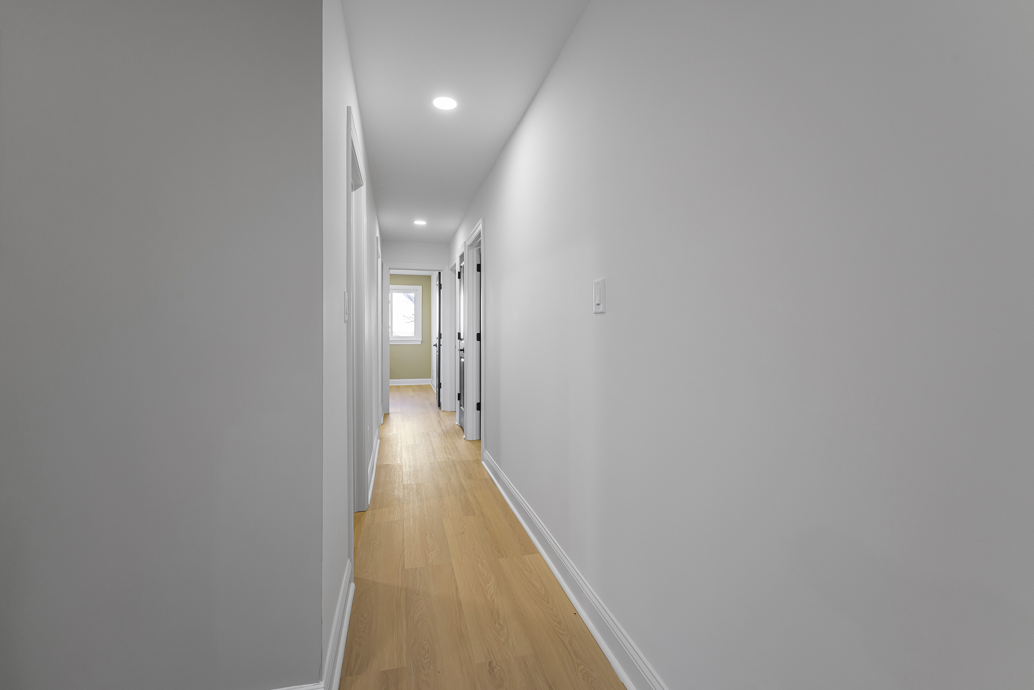 Bright hallway in newly renovated home